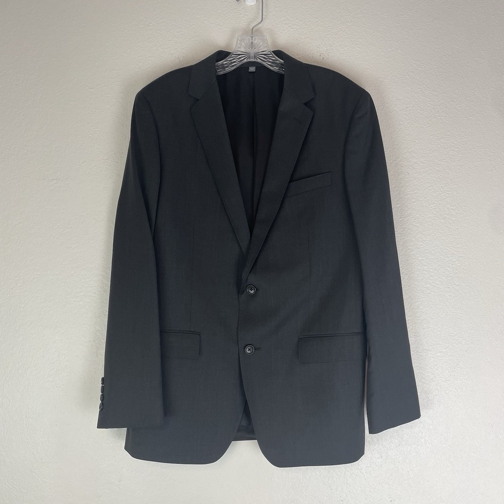 Bonobos Sport Coat Suit Blazer 40R‎ Charcoal 100% Wool Standard Fit 14595-GY011